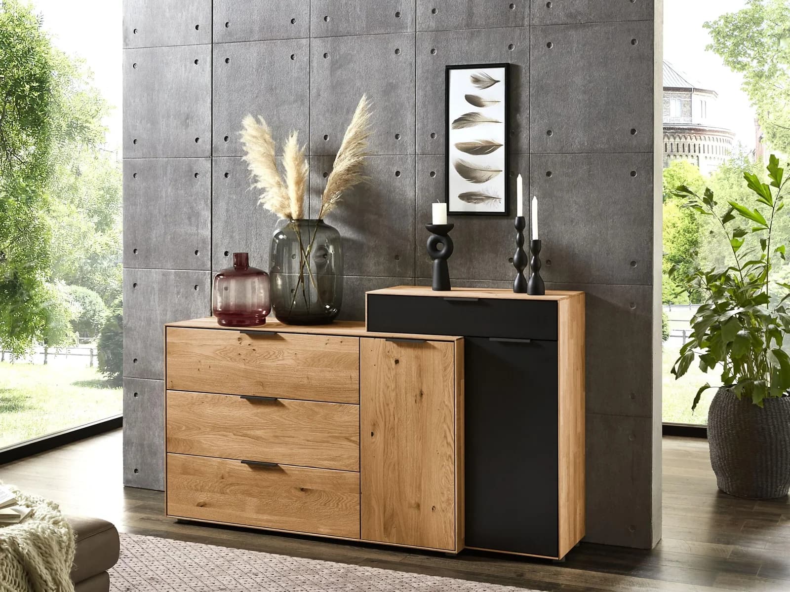witlake Sideboard VAREDO Wildeiche massiv modern