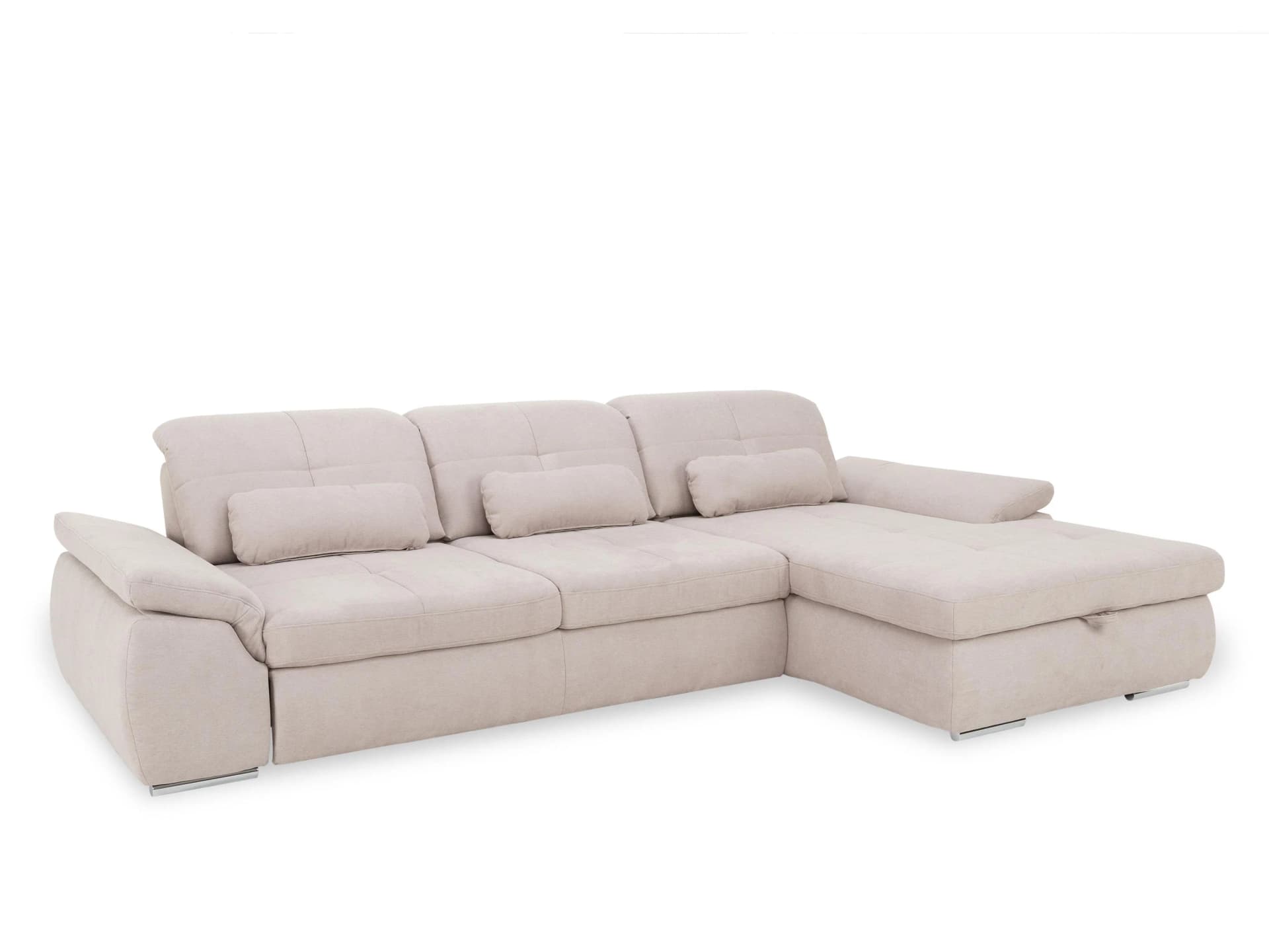 Polsterecke SYSTEMPOLSTER MINERVA Grau Stoff Nemo silver