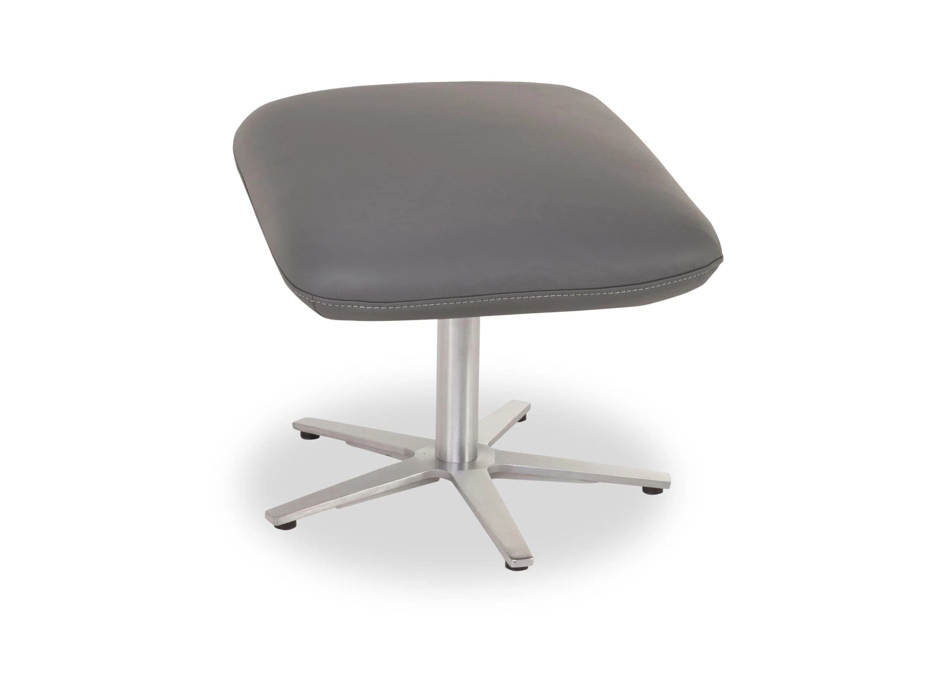 Himolla Hocker KORNSPITZE Grau Leder Modern