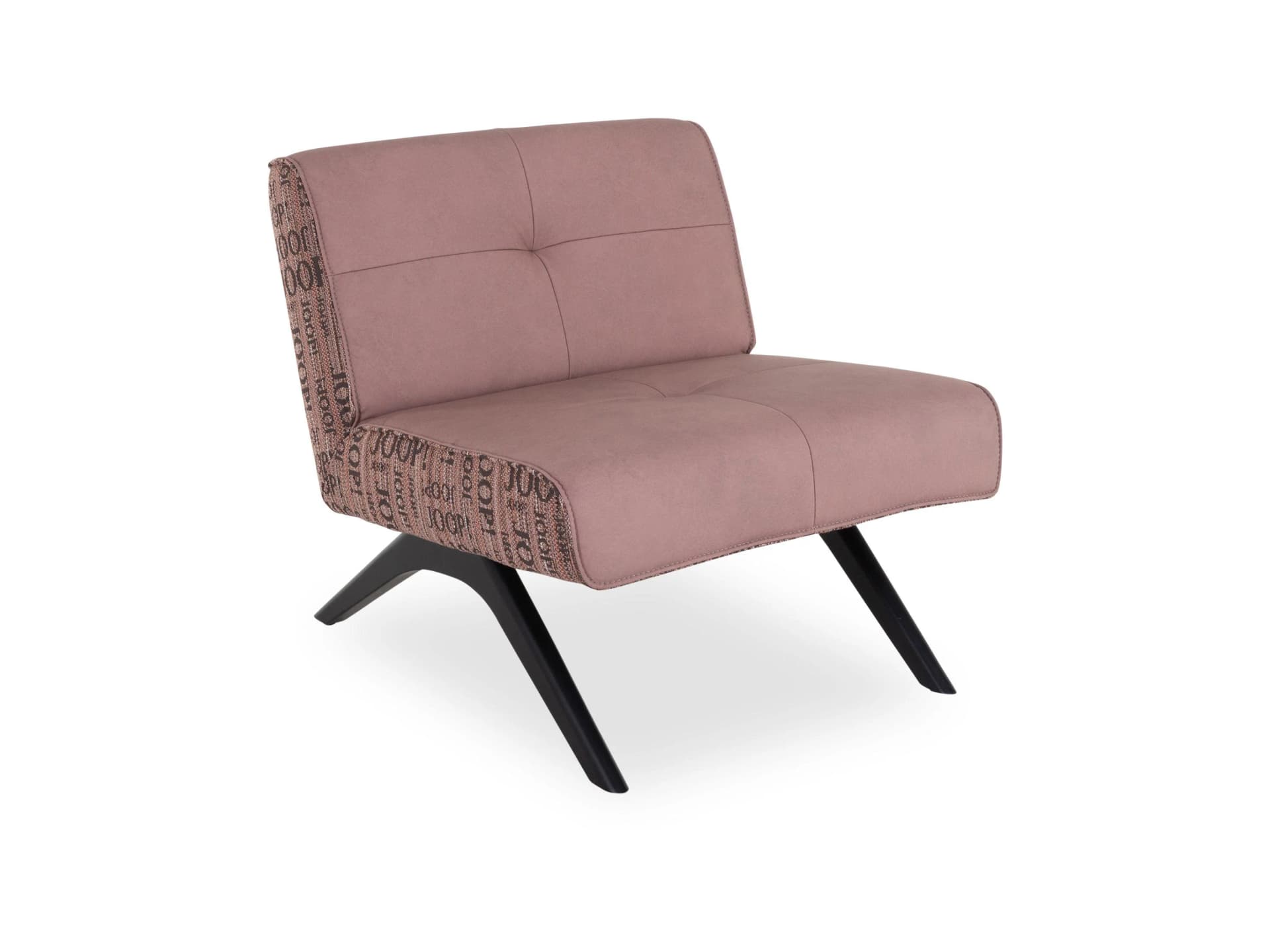 JOOP! SQUARE Sessel Leder & Stoff Rosa Schwarz