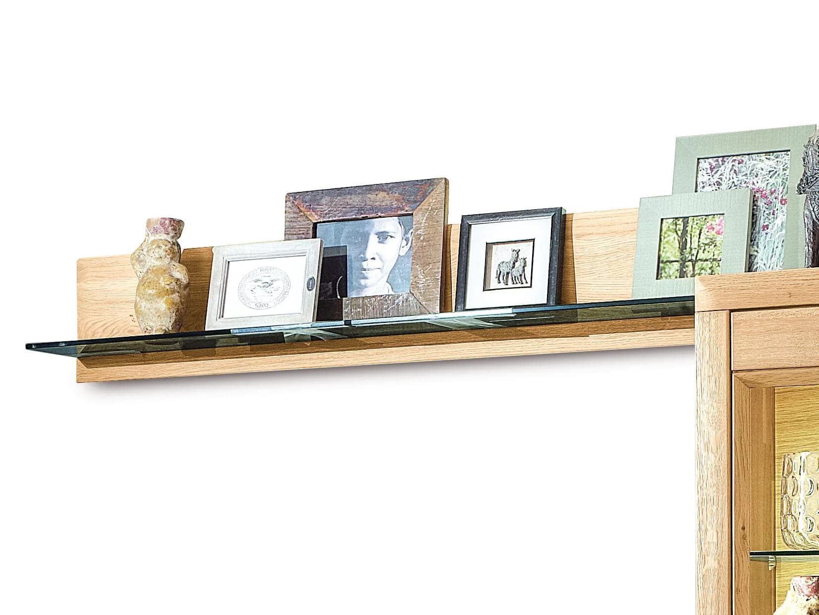 Wandboard Witlake Ancona Wildeiche massiv mit Bronze-Glas