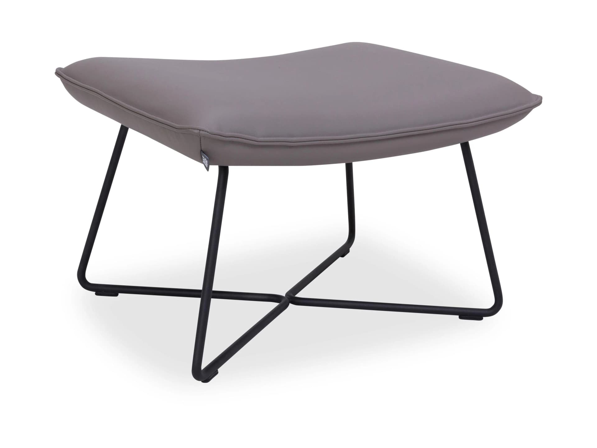 Hocker ROLF BENZ 383 in Grau mit Metallfüßen