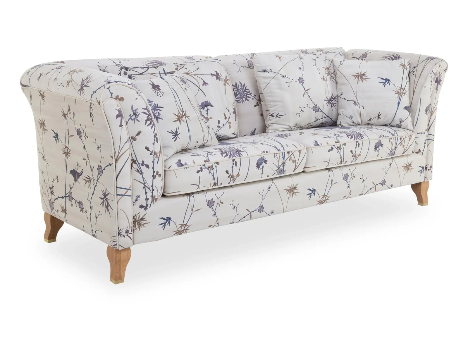 Bassetti Sofa 3 Sitzer FERRARA mit Boxspringfederung und Eichefüßen