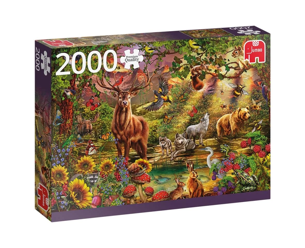 Jumbo Spiele Puzzle Magischer Wald bei Sonnenuntergang 2000 Teile