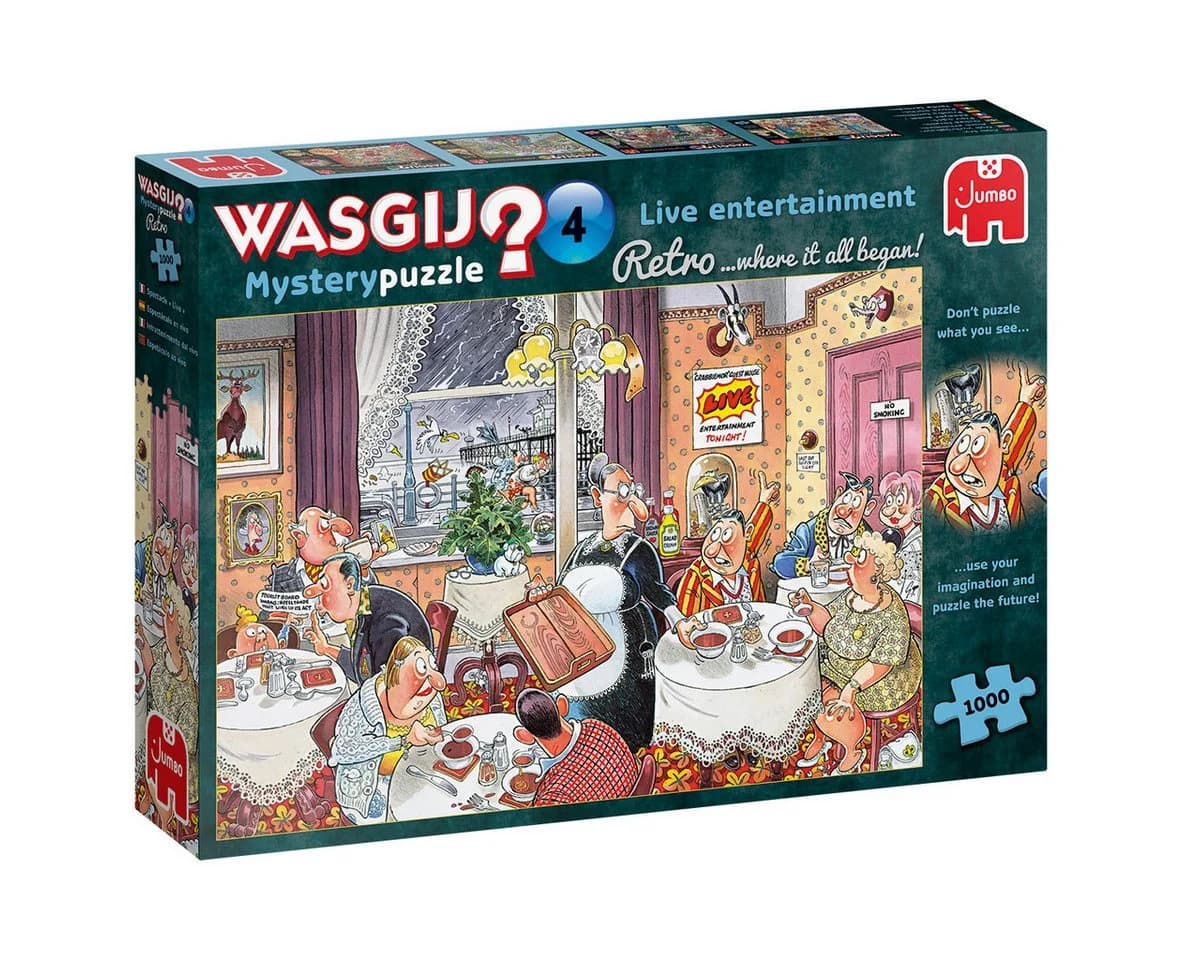 Jumbo Spiele Puzzle Wasgij Mystery Retro 4 Live-Unterhaltung 1000 Teile