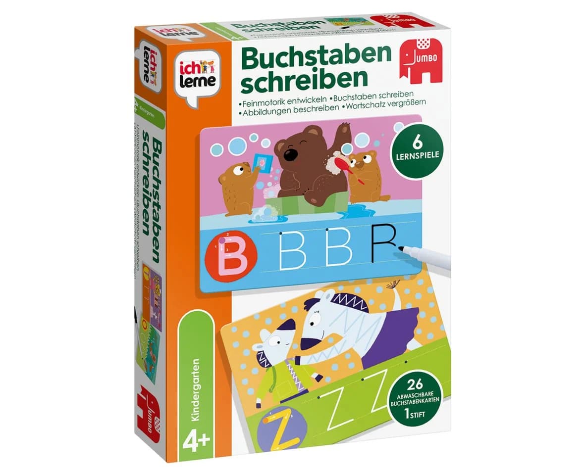 Jumbo Spiele Ich lerne Buchstaben schreiben - Lernspiel Bunt
