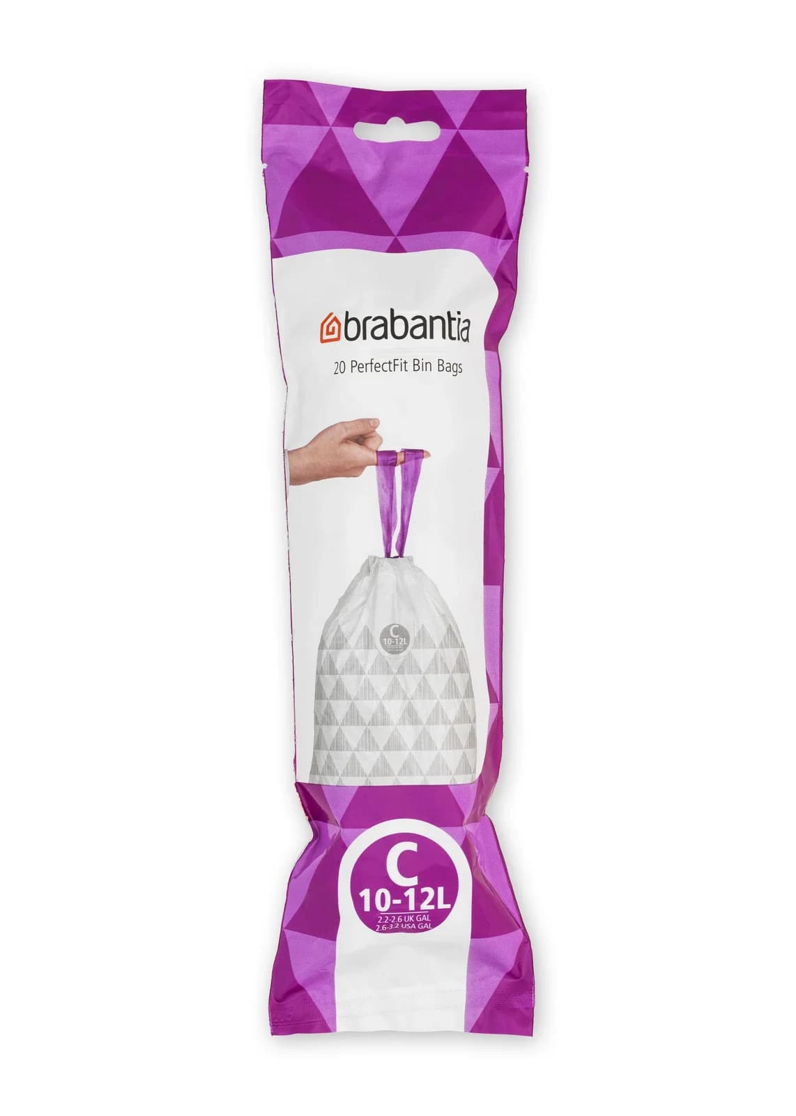Brabantia Müllbeutel PERFECT FIT Weiß 10-12 Liter 20 Stück