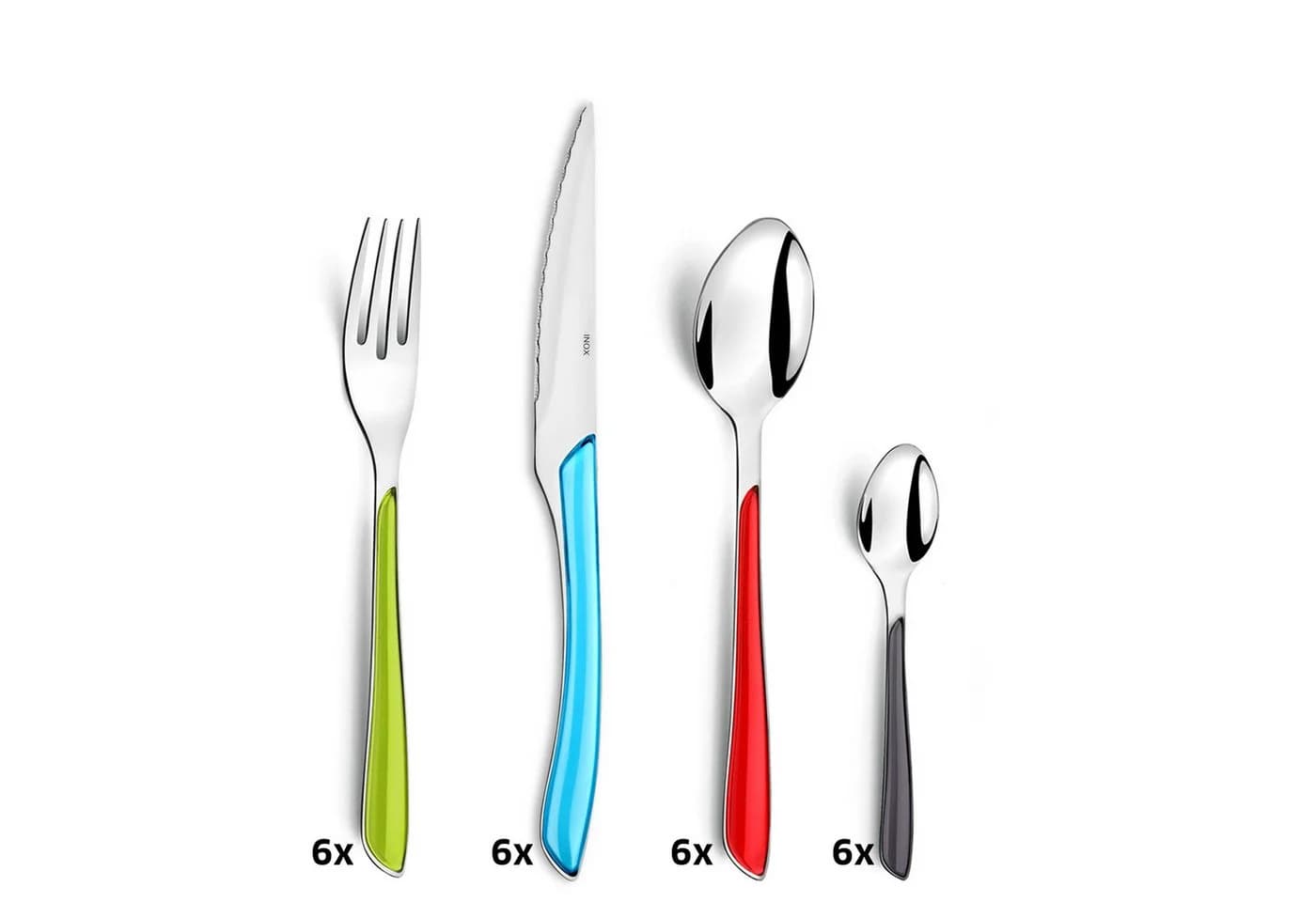 Amefa Besteck-Set ECLAT 24-tlg. 6 Personen Edelstahl Rostfrei 18/0 Silber