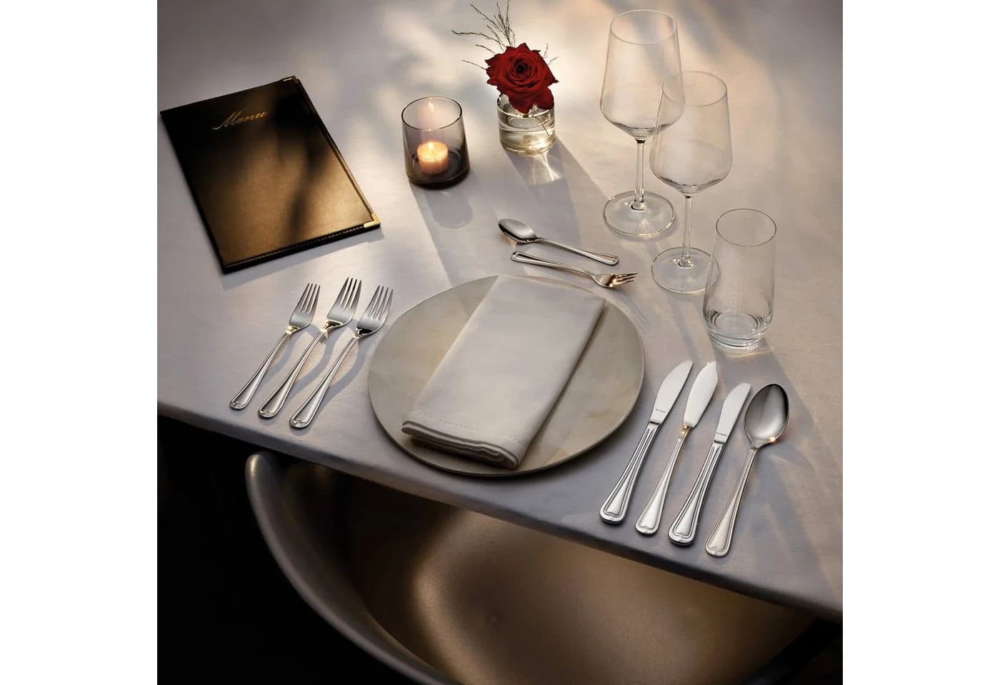 Amefa Besteck-Set ELEGANCE 24-tlg. 6 Pers. Edelstahl Rostfrei 18/10 Silber