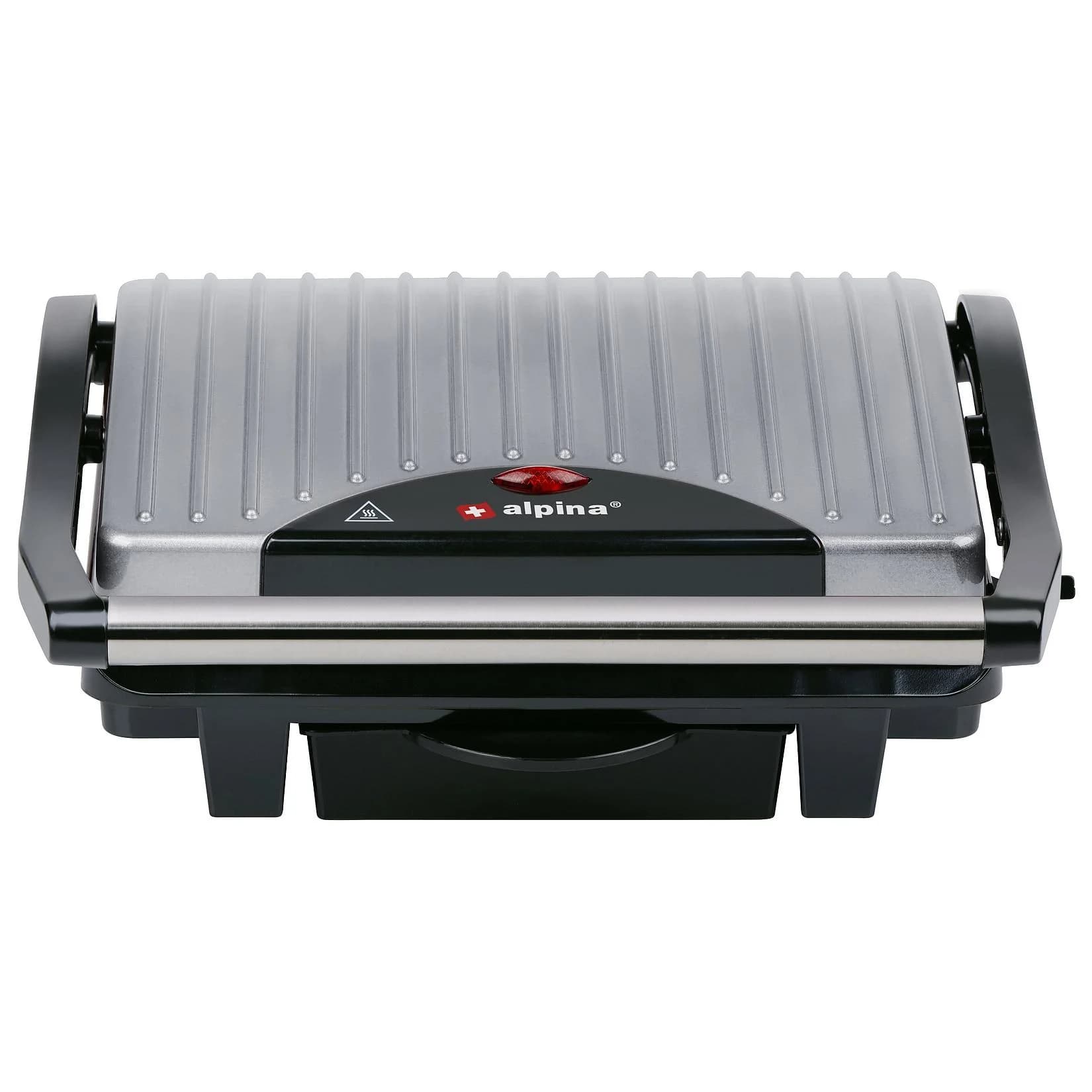 ALPINA Kontaktgrill 230V 1000W Silber