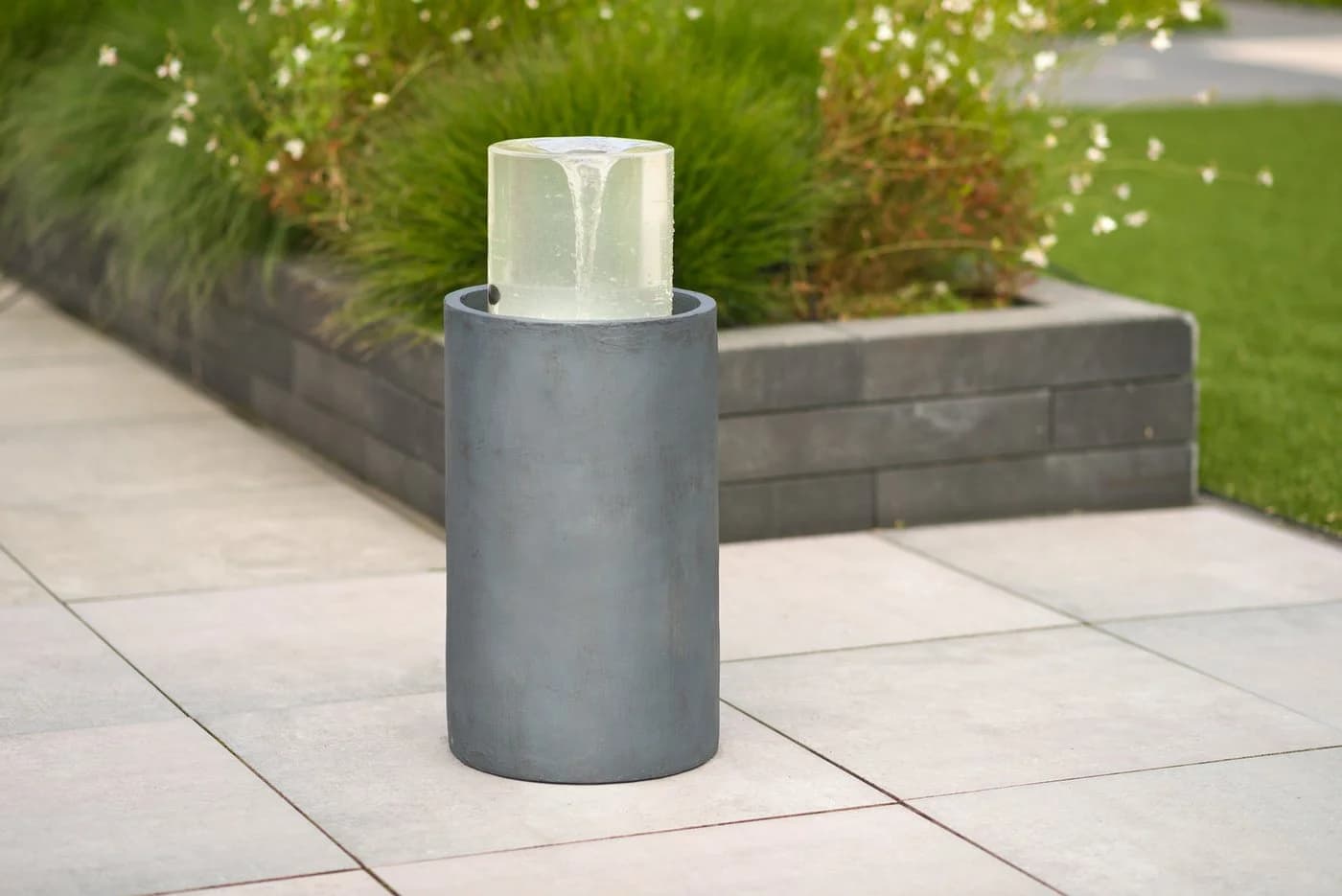 ACQUAARTE Gartenbrunnen 'Wasserspiel SALEMI' Grau LED Komplettset