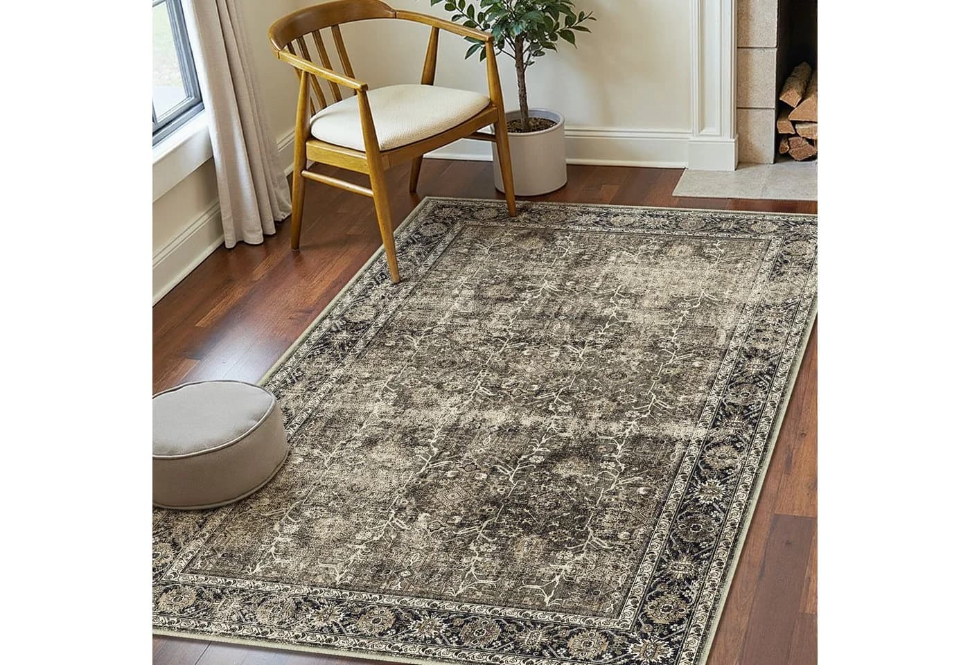 PURECOZY Teppich Wohnzimmerteppich Vintage Stil