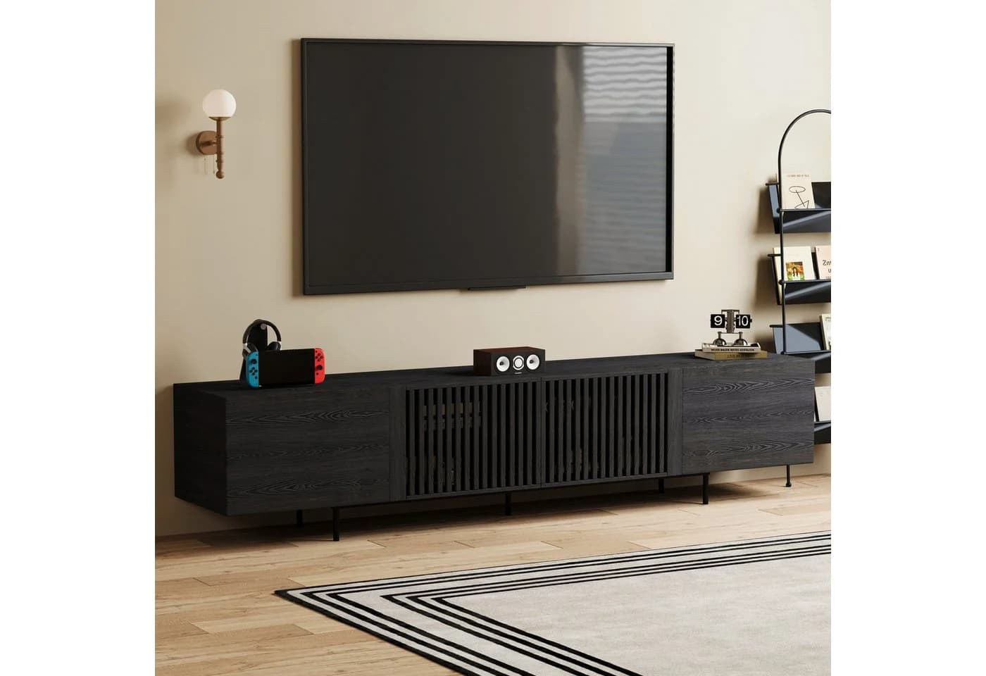oleyluckidea TV-Schrank Mid-Century Walnuss mit Stauraum