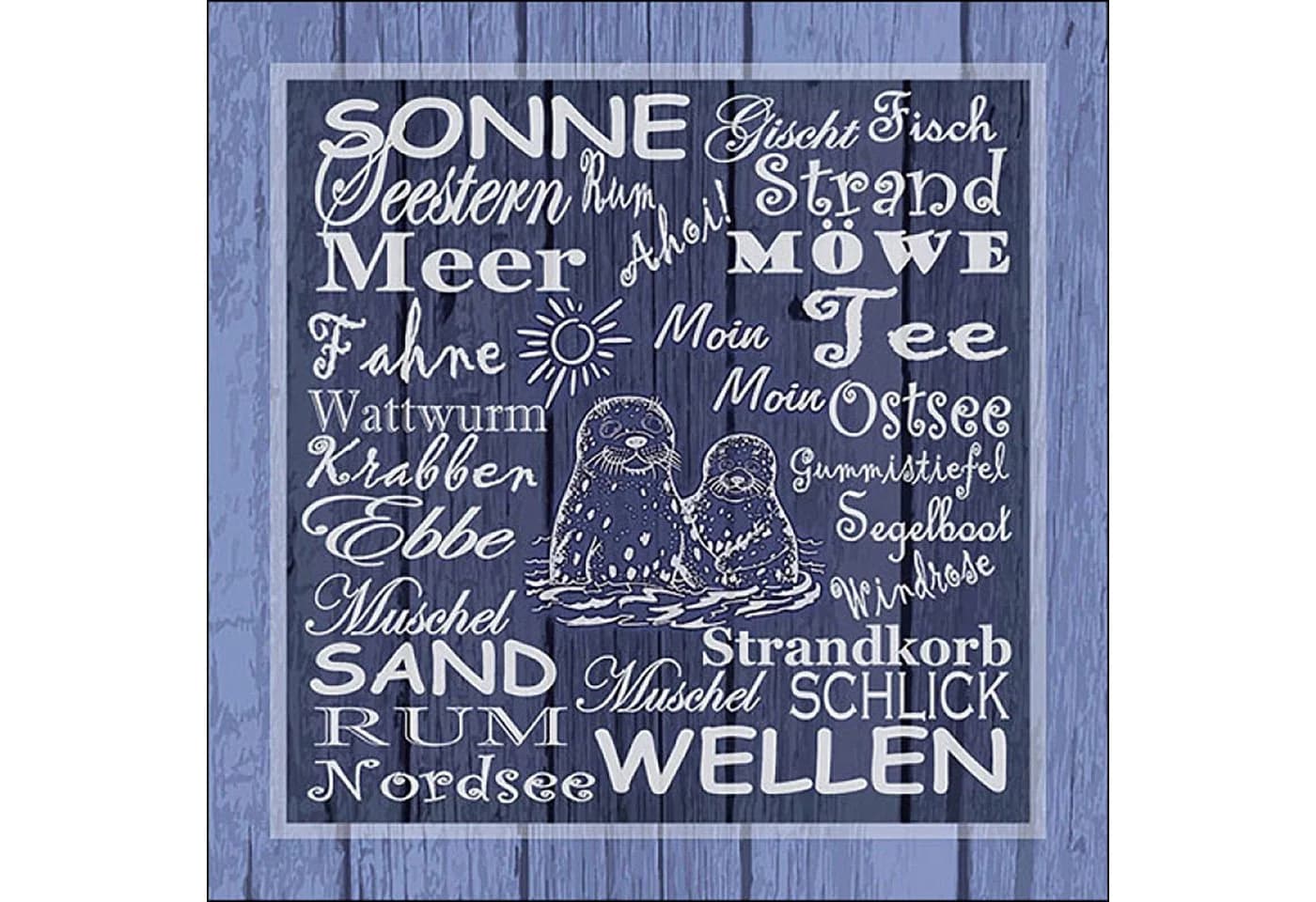 Ambiente Luxury Papierservietten 3-lagig Robben Motiv 33x33 cm 20 Stk