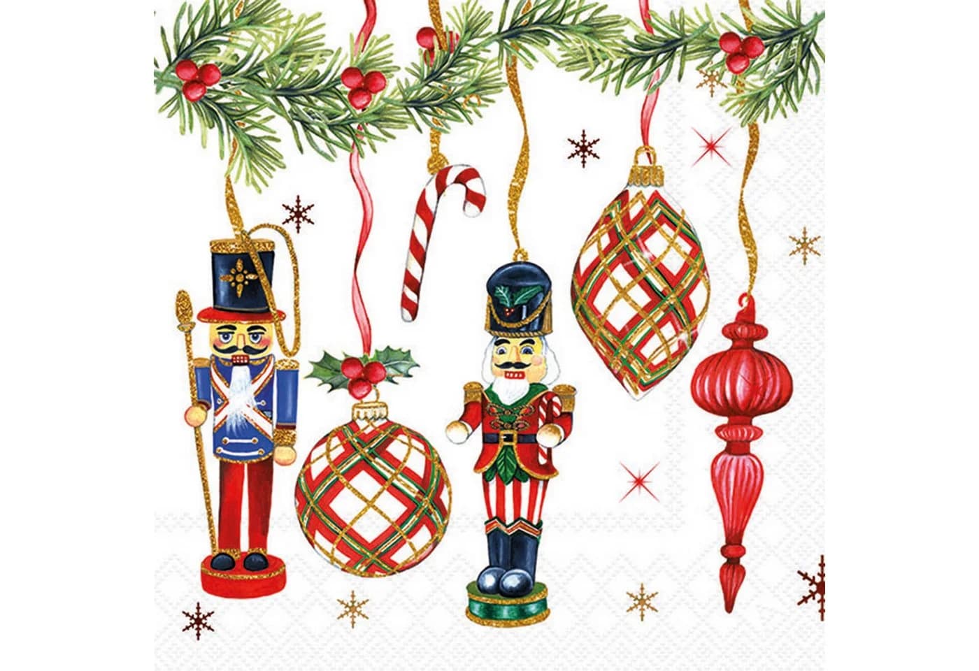 Ambiente Luxury Papierservietten 3-lagig 33x33cm Weihnachtsanhänger 20 Stk