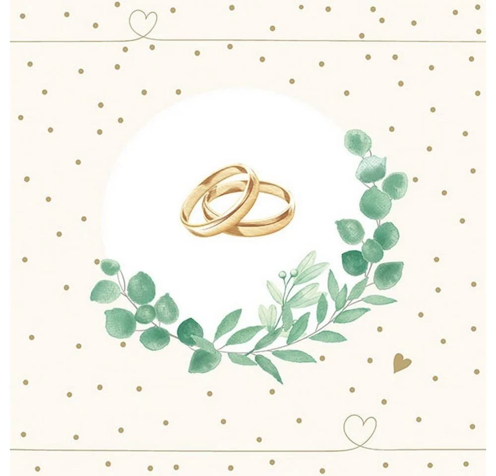 Ambiente Luxury Paper Products Papierserviette Wedding Branch Weiß 3-lagig