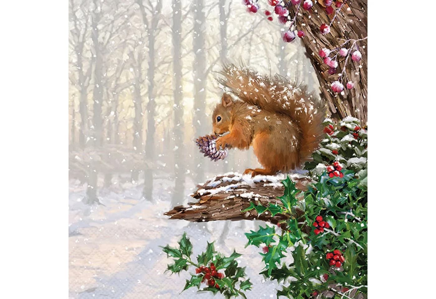 Ambiente Luxury Paper Products Papierserviette Wintermotiv 3-lagig