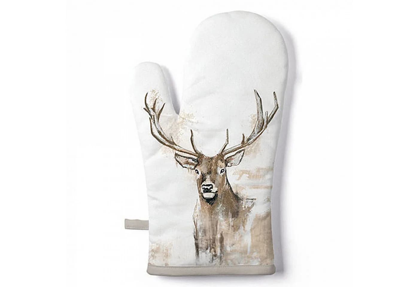 Ambiente Luxury Paper Products Ofenhandschuh Hirsch Motiv Weiß Braun
