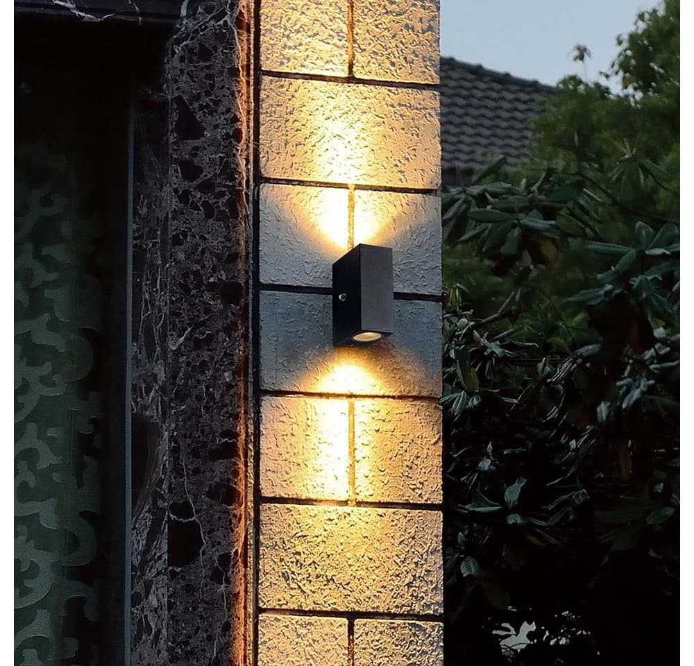 Steinhauer LIGHTING Außen-Wandleuchte Schwarz mit Dämmerungssensor