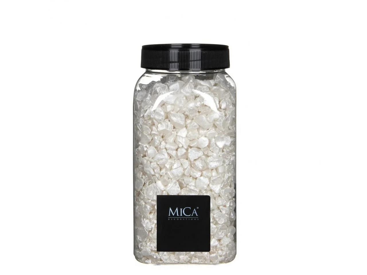 Mica Decorations Dekosteine Mica Glasstein Creme 4-10 mm 650 ml 1 kg