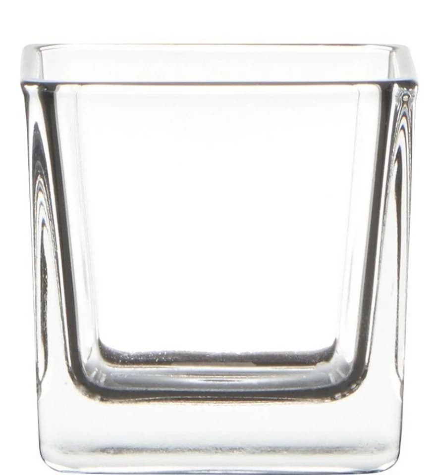 Hakbijl Glass Tischvase Cubic klar Quadratisch 6x6x6cm