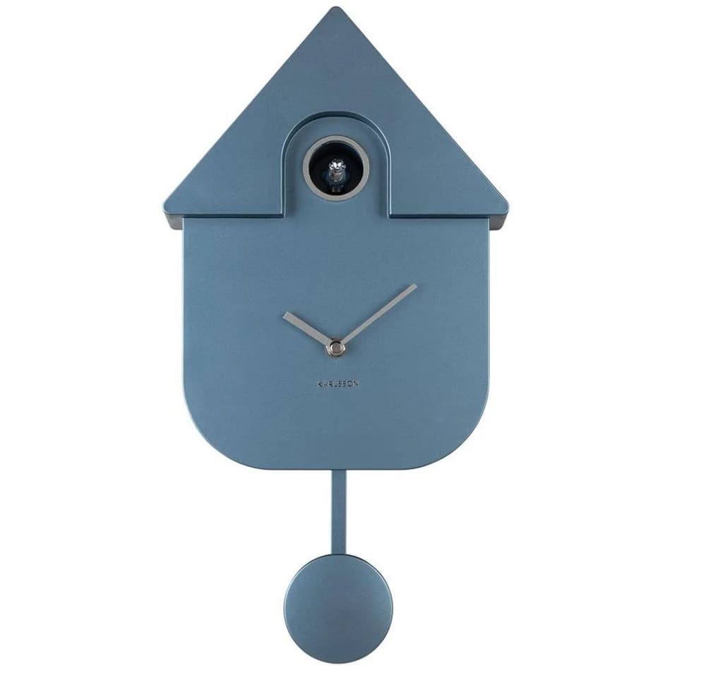 Karlsson Wanduhr Cuckoo Blau mit Schlagwerk