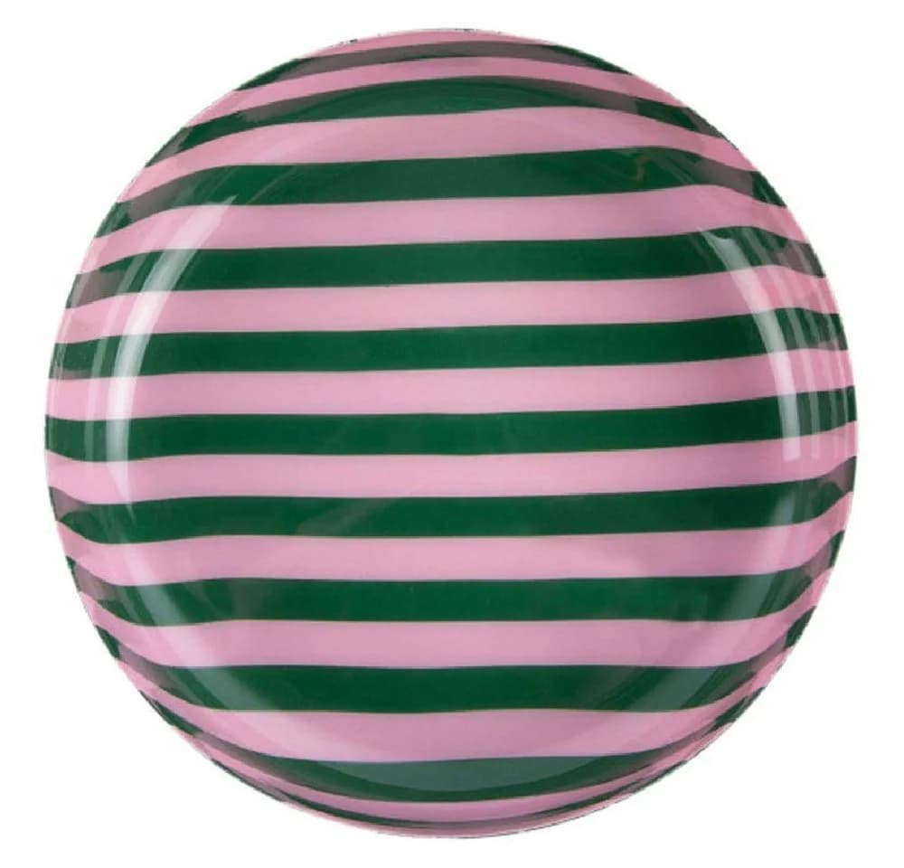 Present Time Servierschale Animado Grün Pink Gestreift 18,5cm