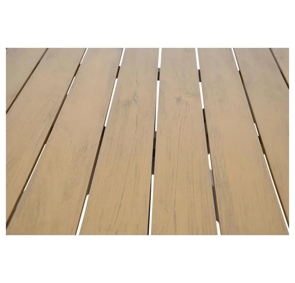 Lesli Living Gartentisch Arezzo rund 150cm Polywood Teaklook