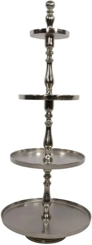 Lesli Living Dekoetagere Etagere Brush 125cm Aluminium silber 4Etagen