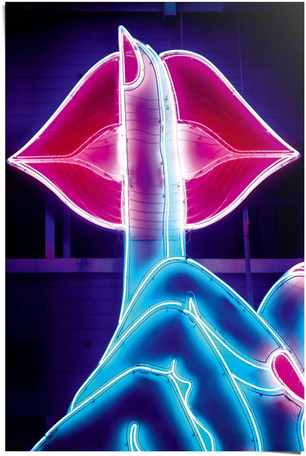 Poster REINDERS Neon Lips Bunt Maxi-Poster