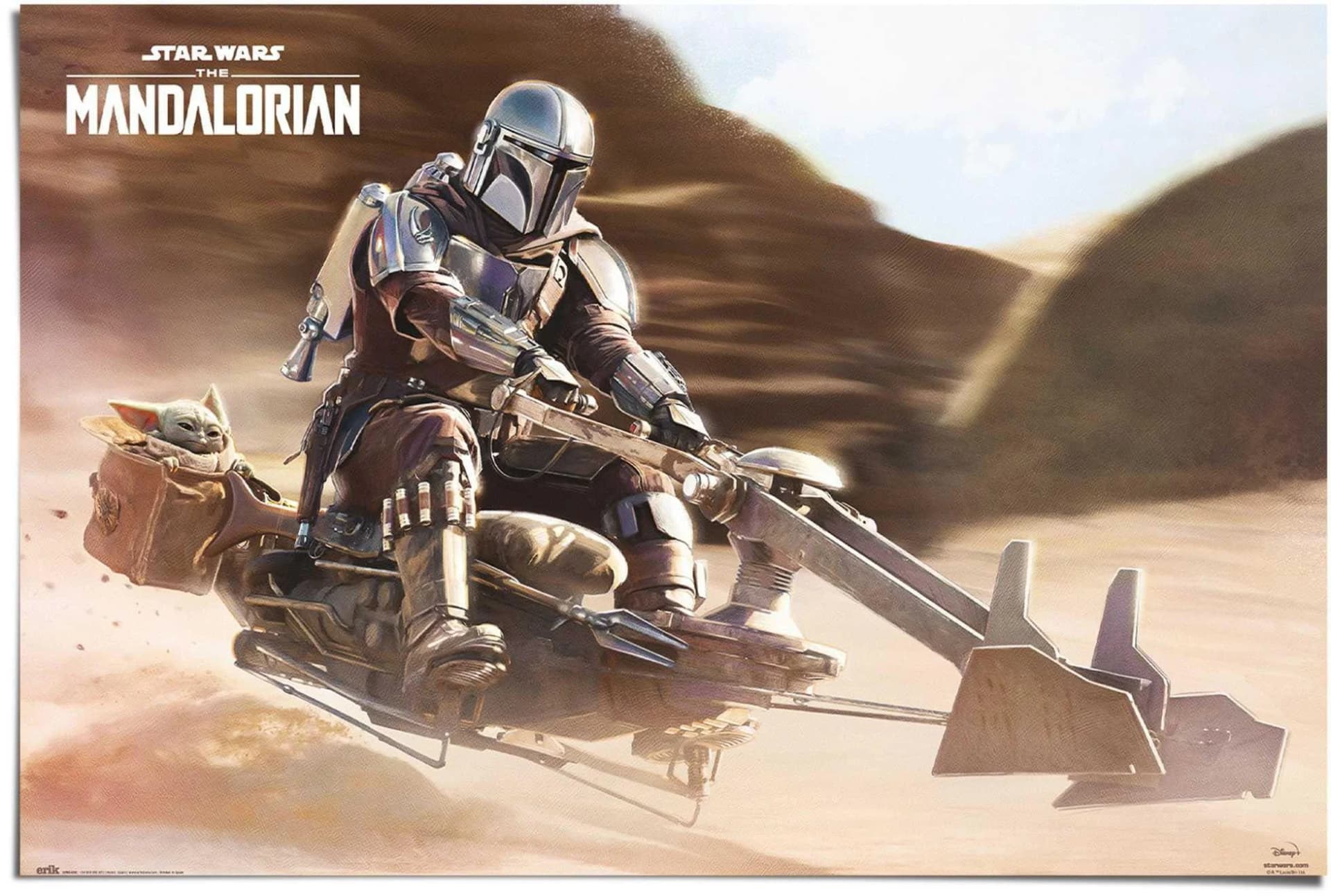 Poster The Mandalorian Speederbike Beige Reinders