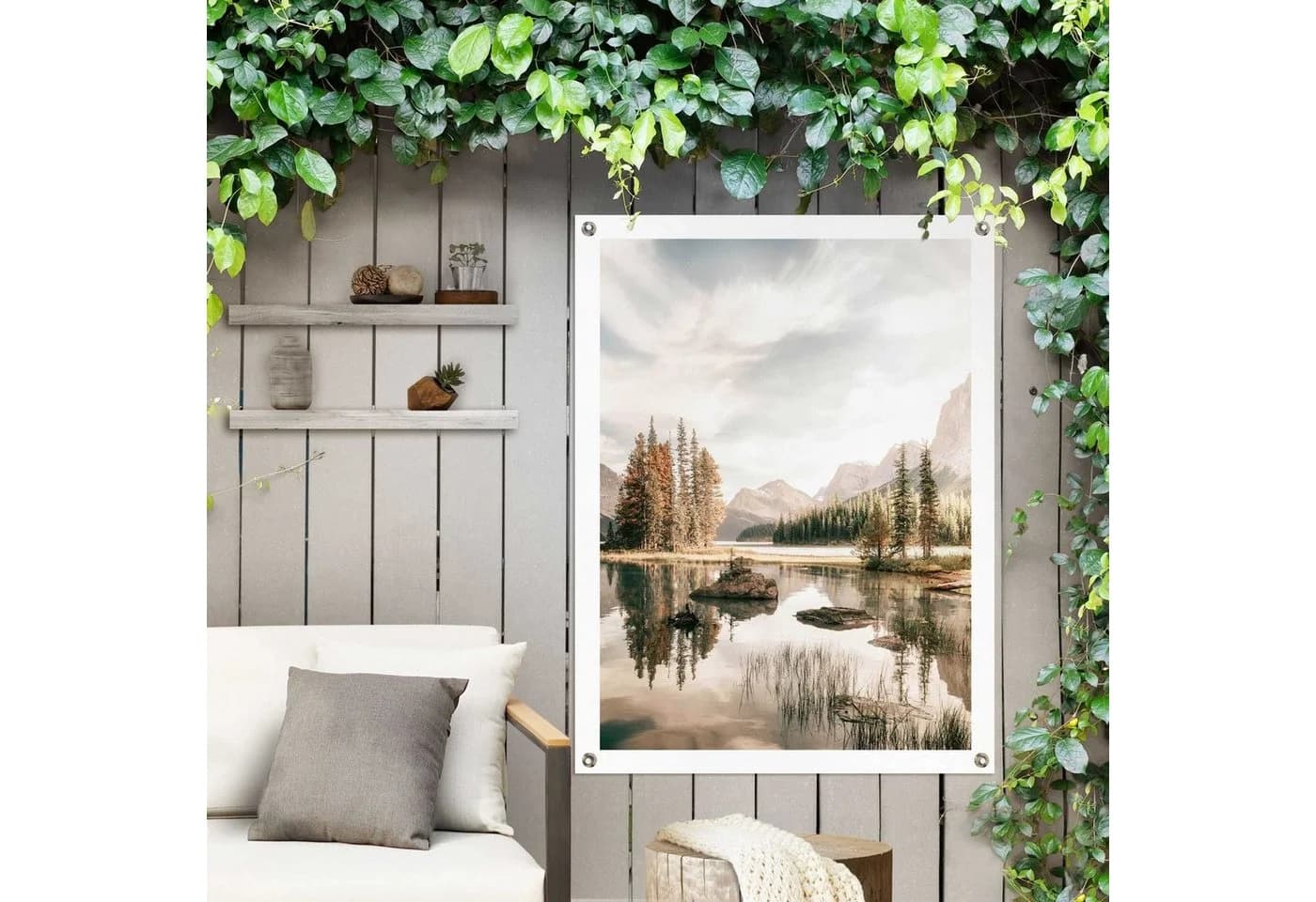 Poster REINDERS Bergsee - Beige Leinwandposter 60x80cm