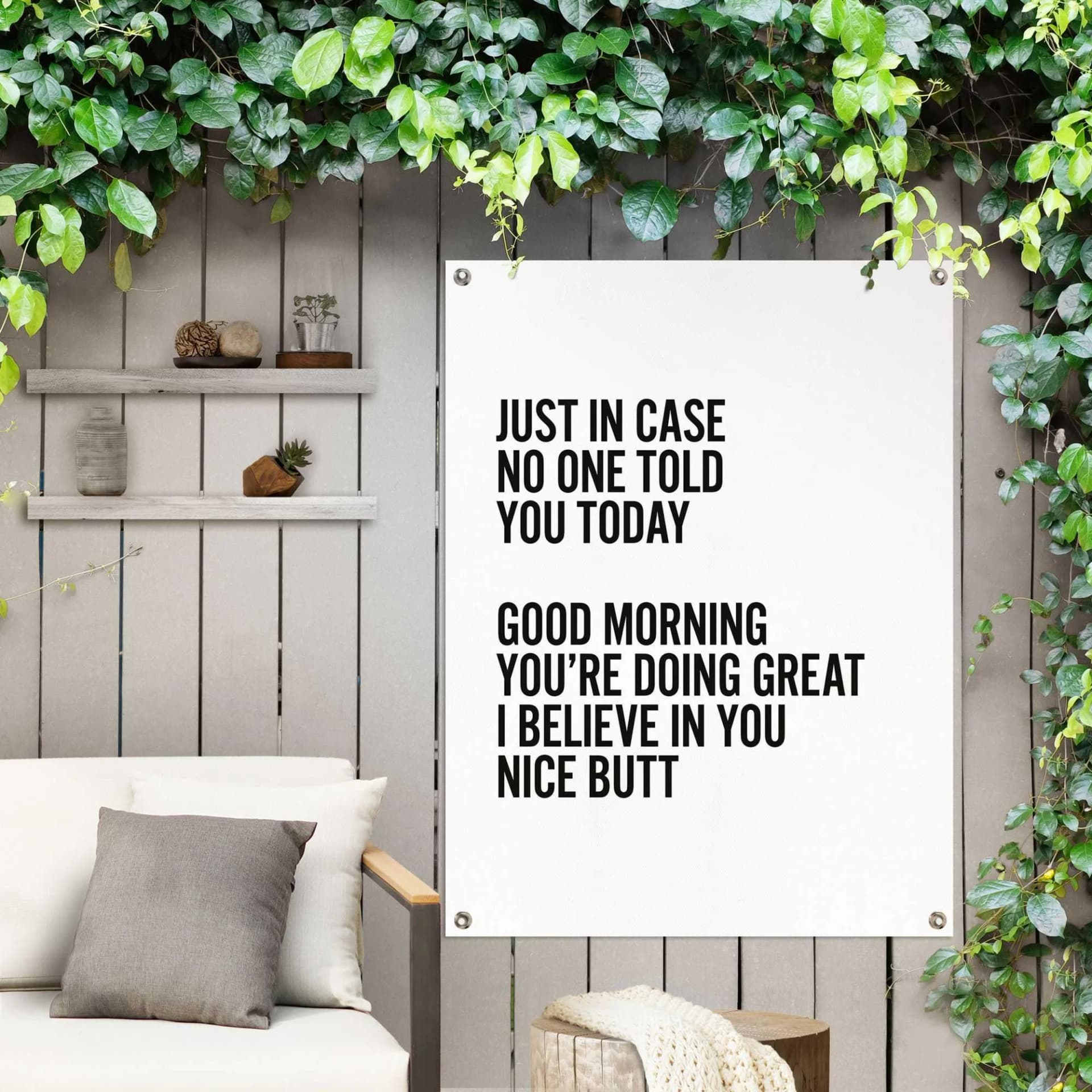 REINDERS Poster "Nice Butt" Beige Leinwand Outdoor