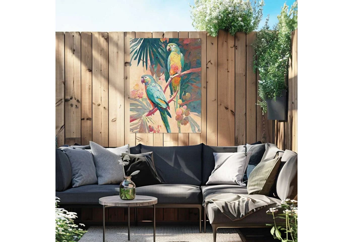 Poster REINDERS "Bird Party" grün 60x80cm