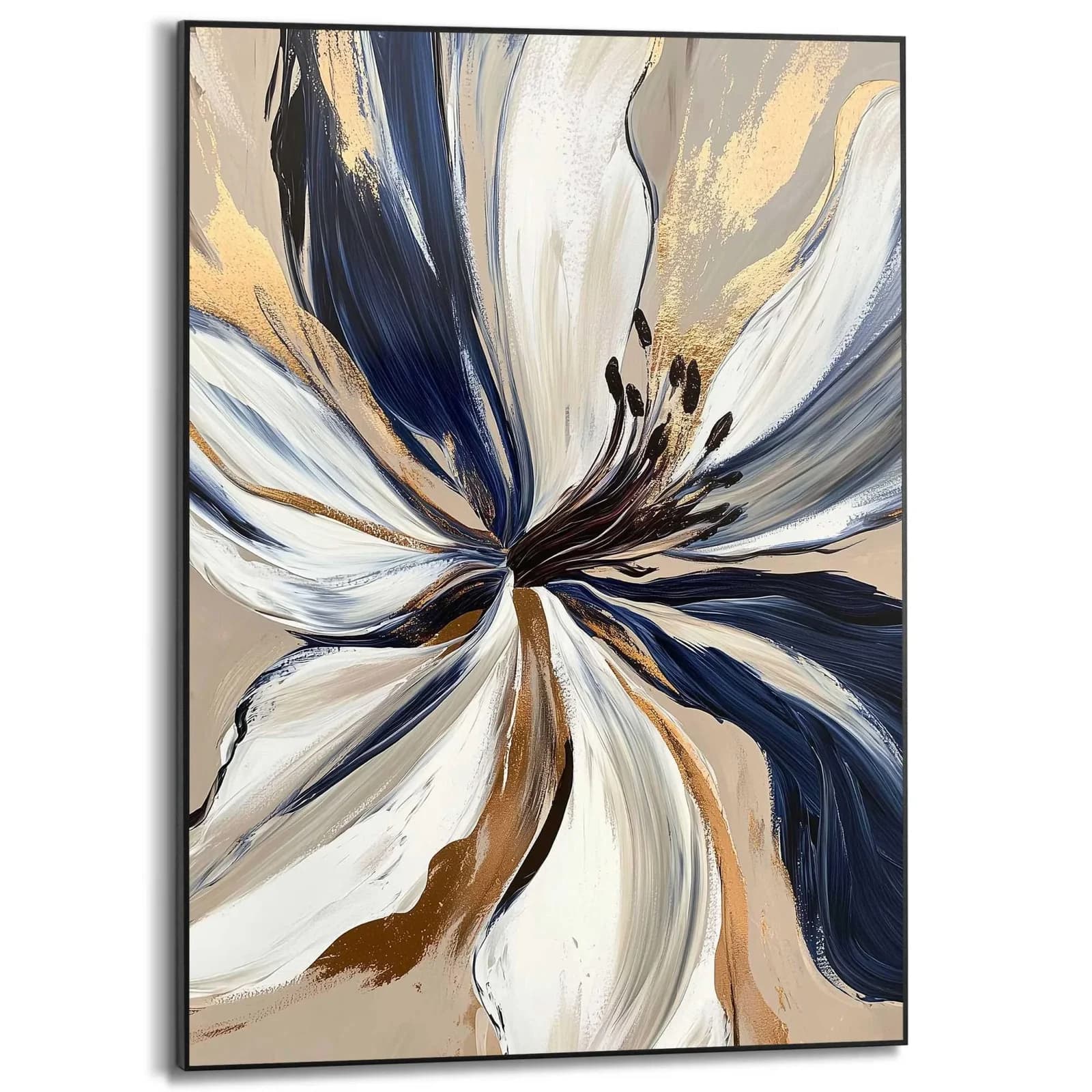 Reinders! Poster Glamour Flower Wohnzimmer Blau MDF Abstrakt