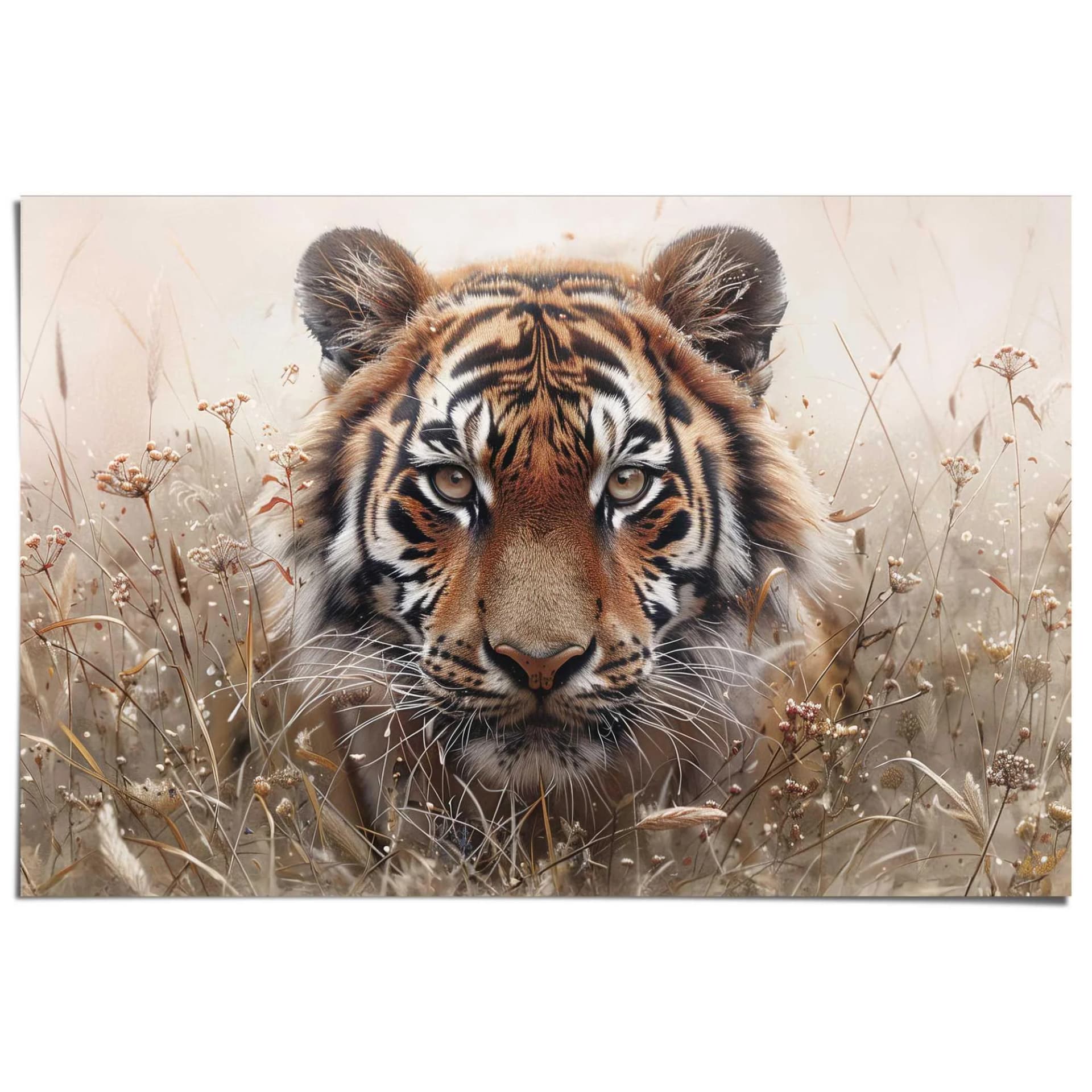 Reinders! Poster Hunting Tiger Wohnzimmer Beige Tiere