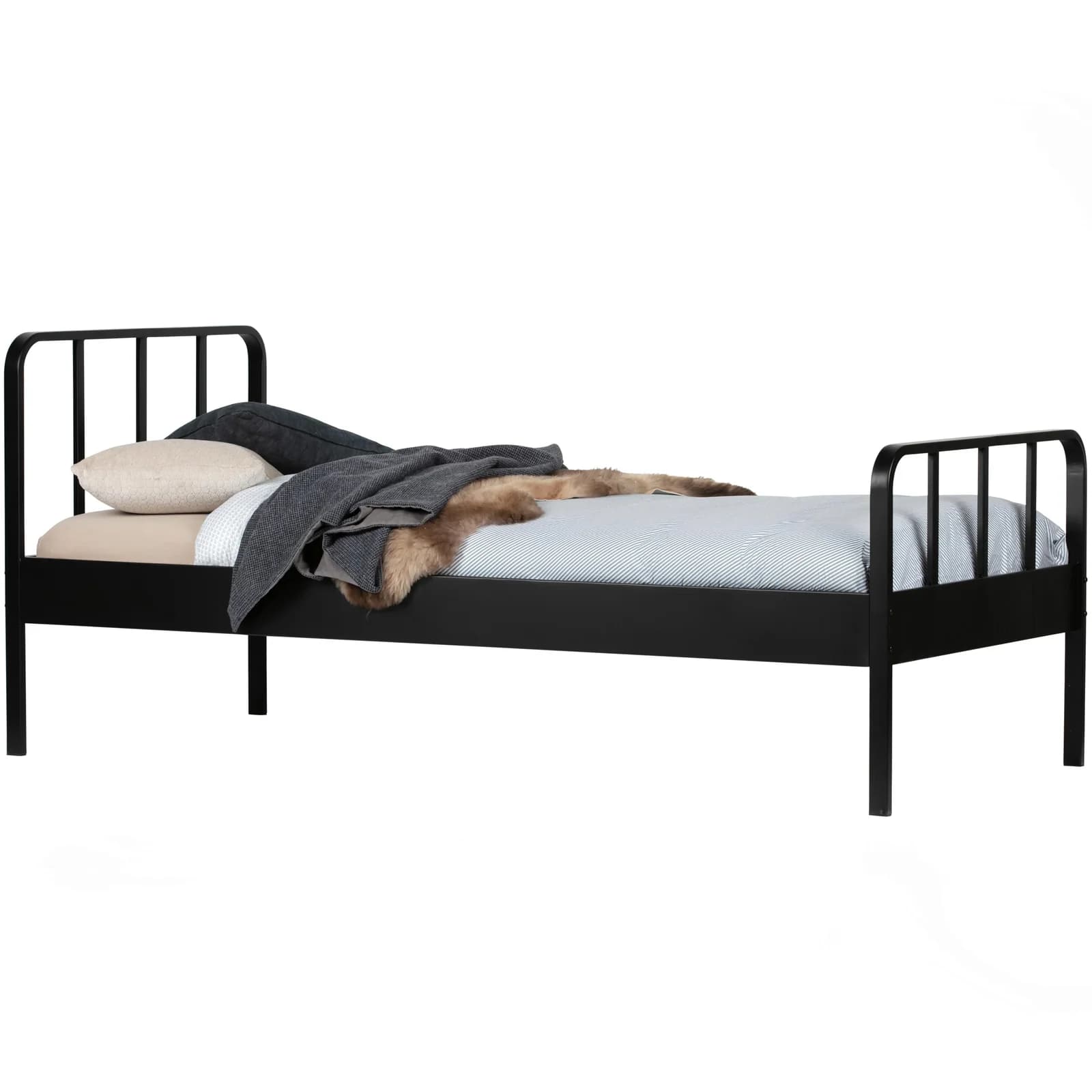 Mees Metallbett Schwarz Modernes Design