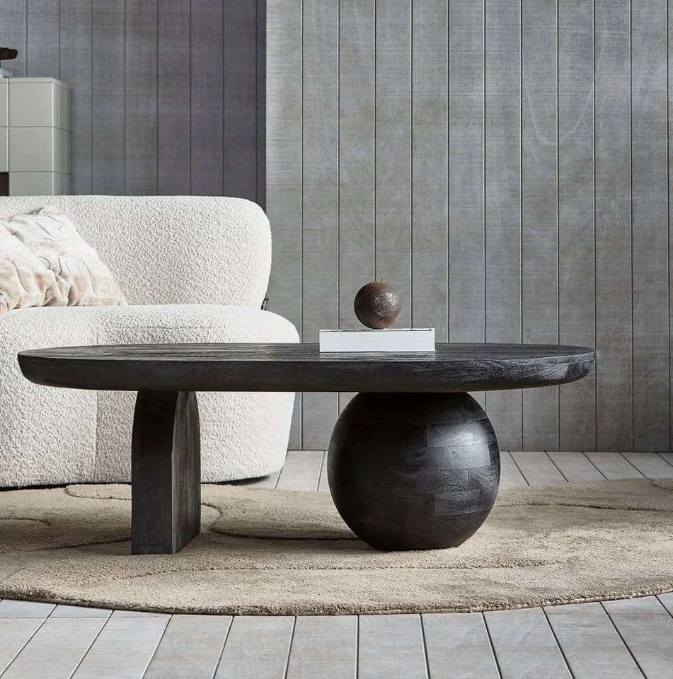 WOOOD Couchtisch Steppe Mangoholz Teilmassiv Modern