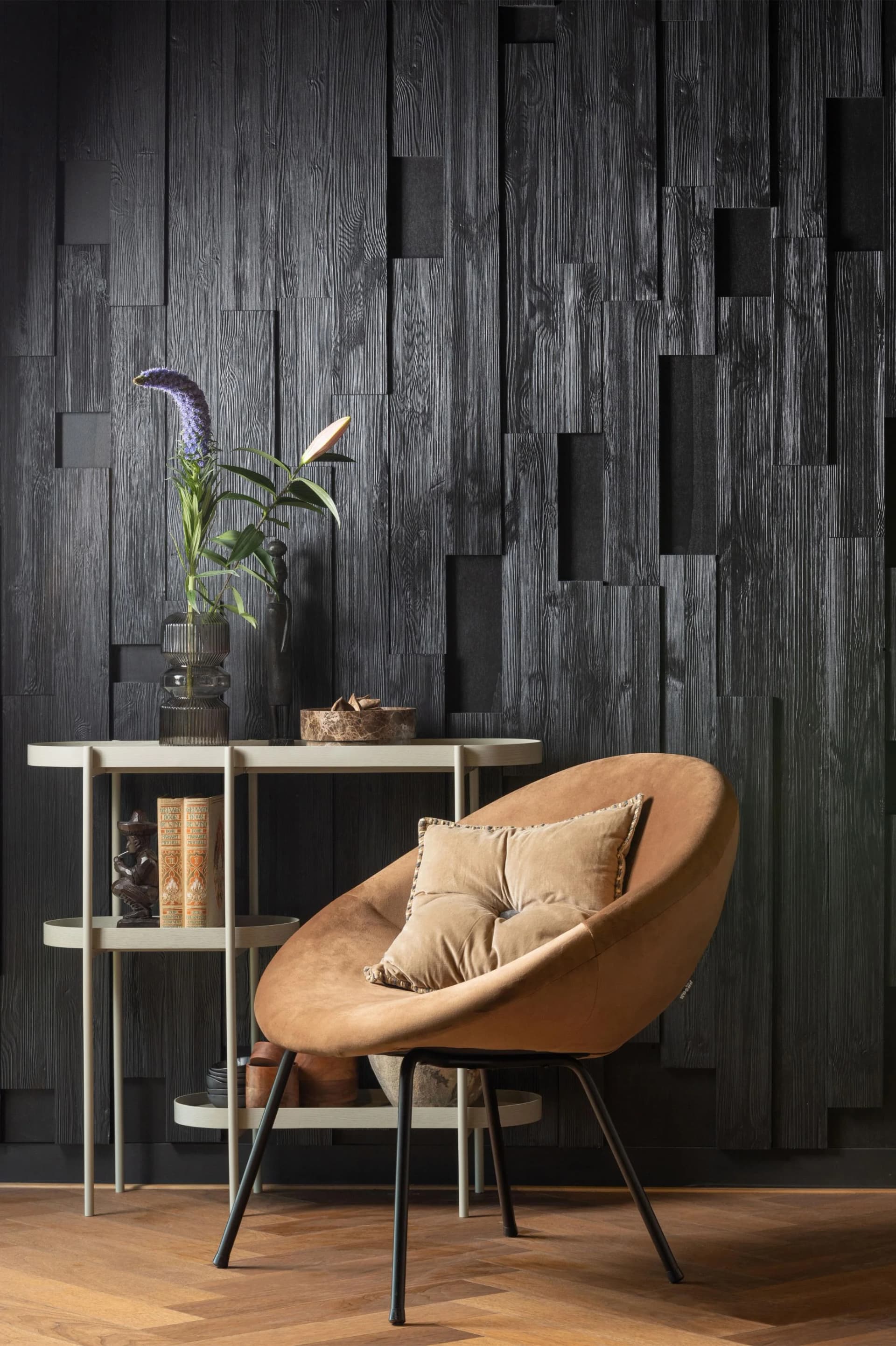 WOOOD Beistelltisch Noan MDF Metallgestell Antikbeige
