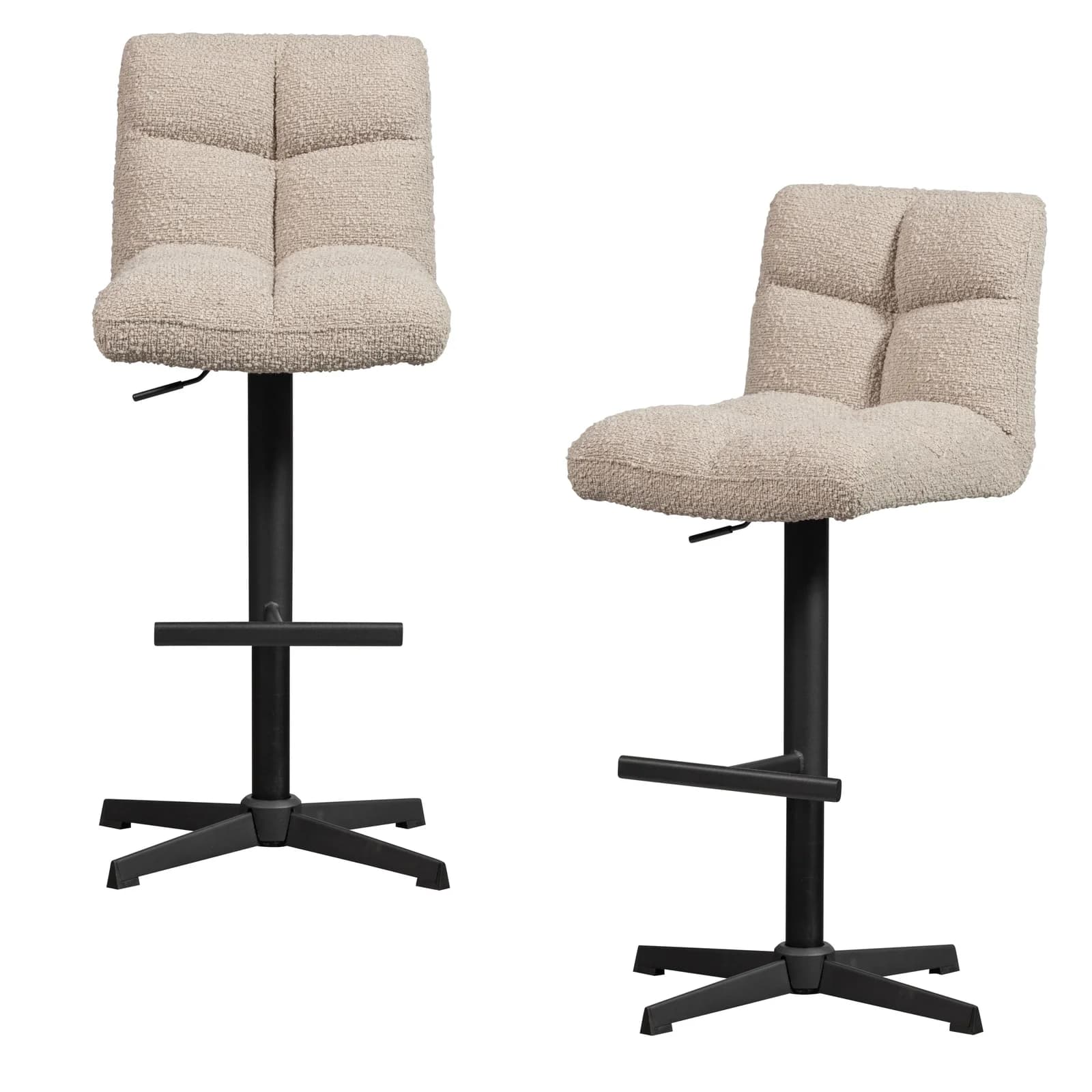 Barhocker-Set Vinny Sandfarben Textil