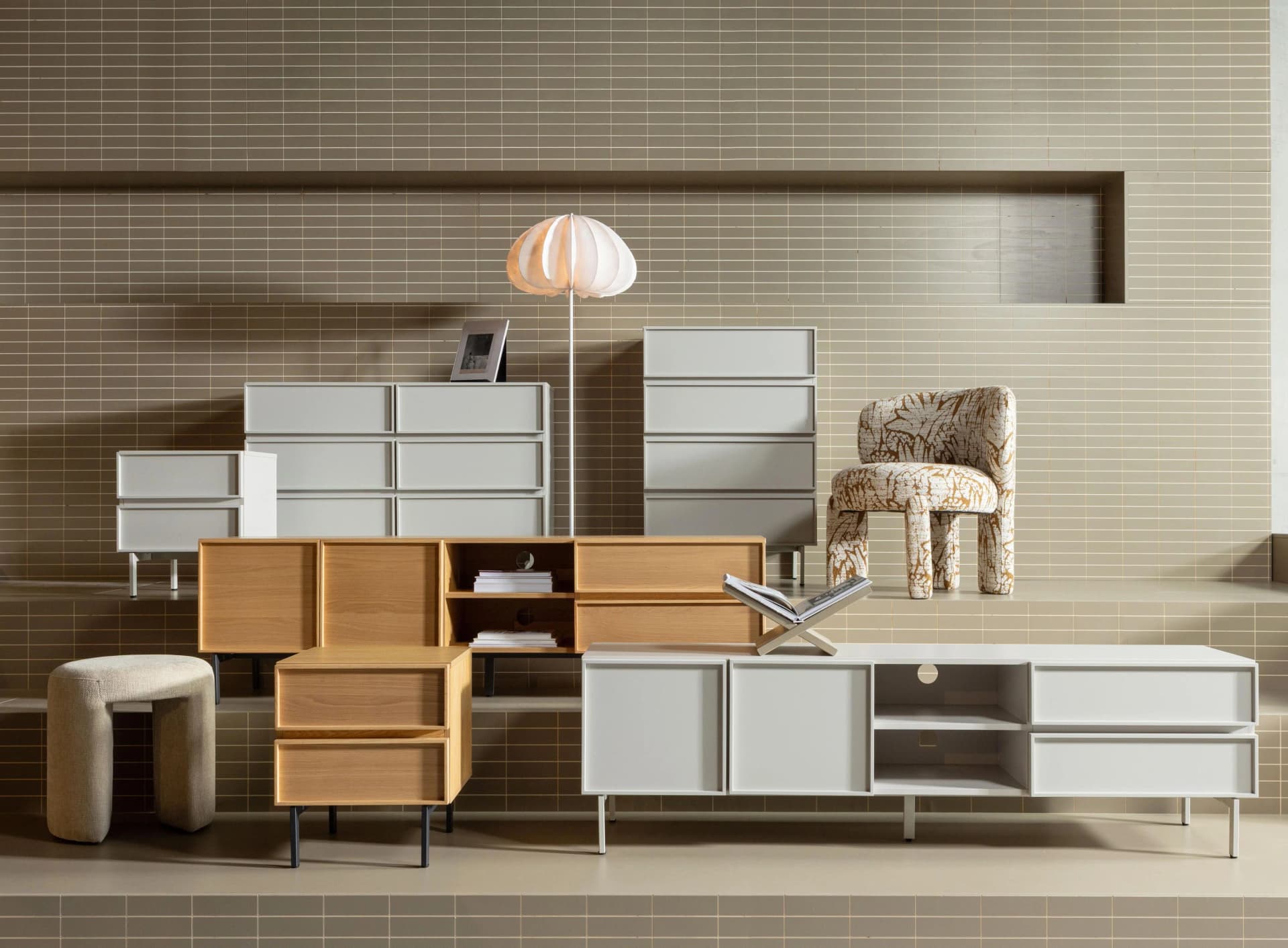 WOOOD Sideboard Tours Sand Melamin-MDF Modern