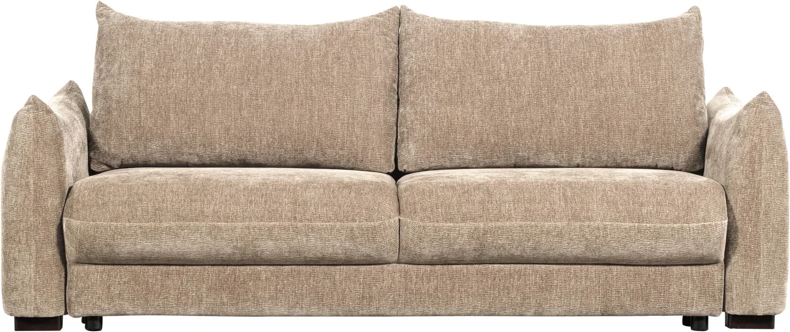 WOOOD Schlafsofa Jonne Chenille Natur mit Schlaffunktion