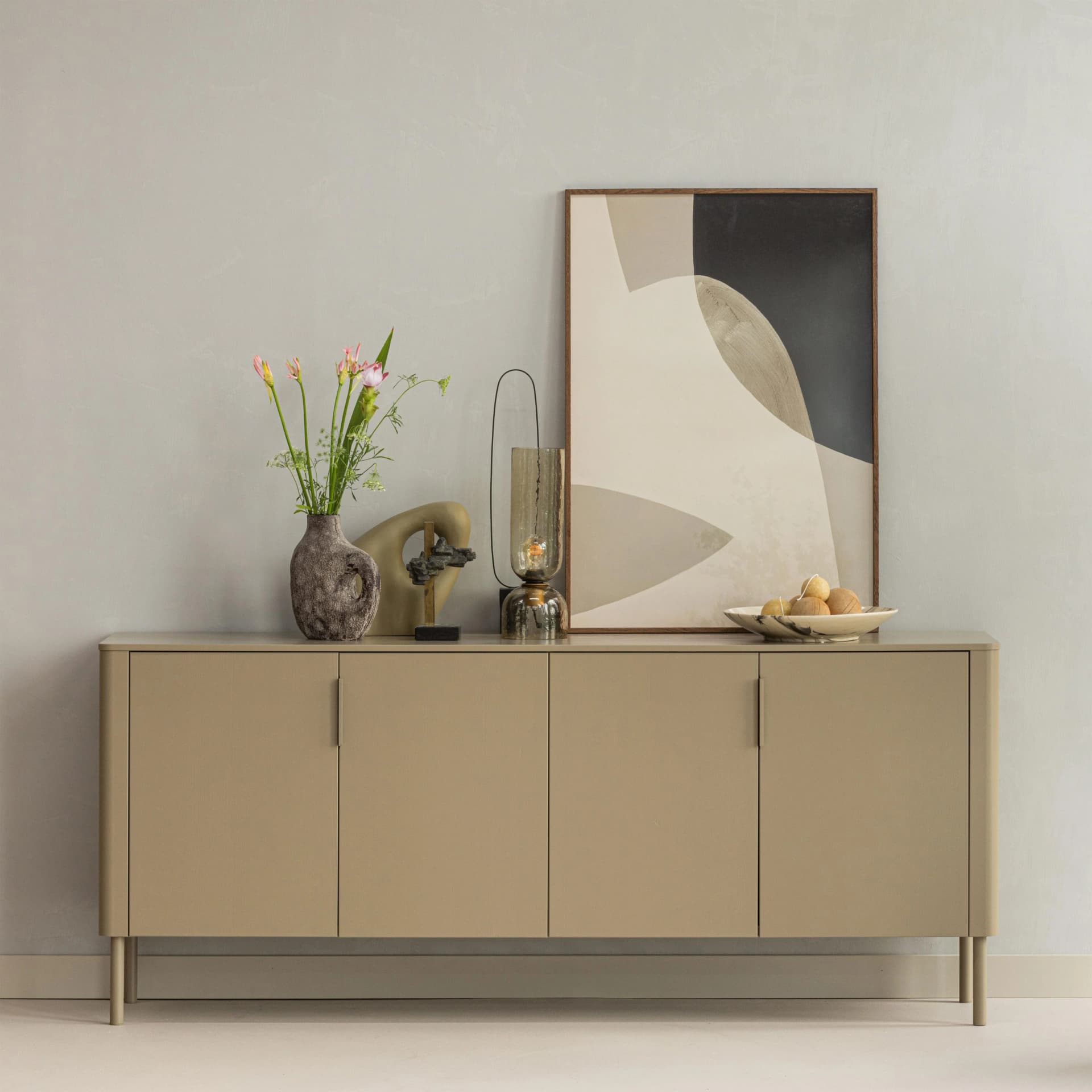 WOOOD Sideboard Gunnar FSC-Massivkiefer Schlamm