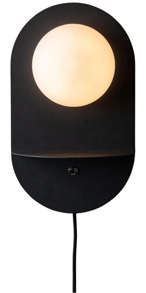 IT'S ABOUT ROMI Wandlampe Tokyo Schwarz mit Ablage