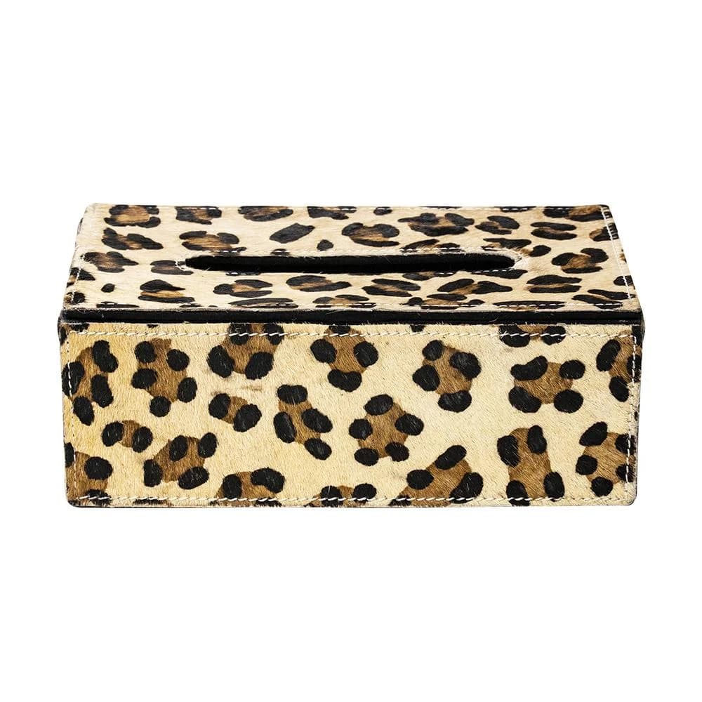 Kosmetiktuchspender LEOPARD 100% Leder