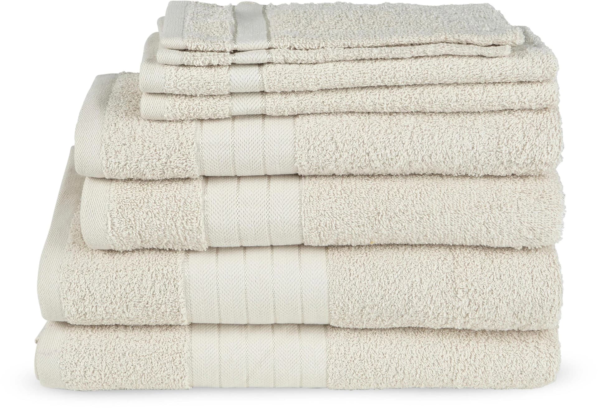 Handtuch Set EMOTION Uni Beige 8-tlg. Frottee