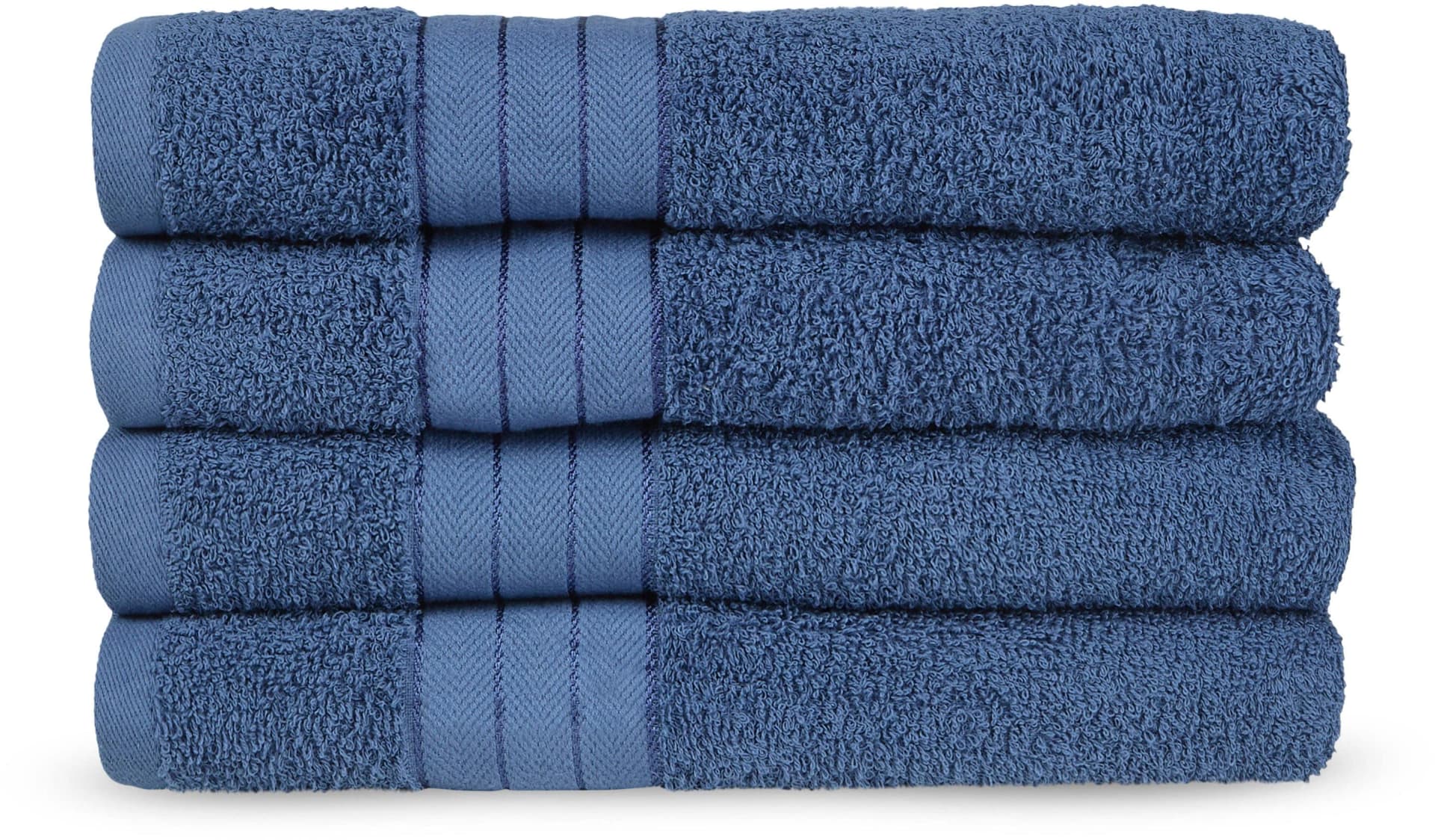 EMOTION Handtücher Set Uni Denim Blau Frottee 4-tlg