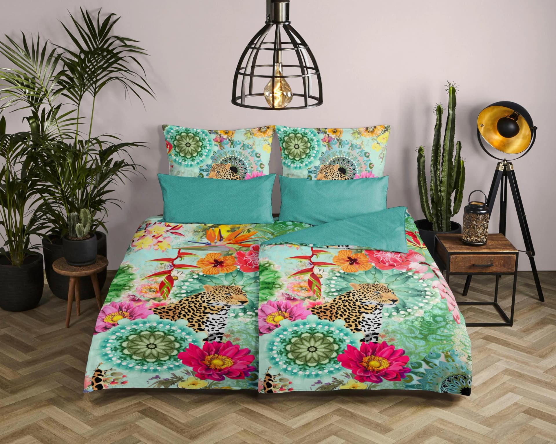 HIP Wendebettwäsche Ximena Bunt Satin 100% Baumwolle