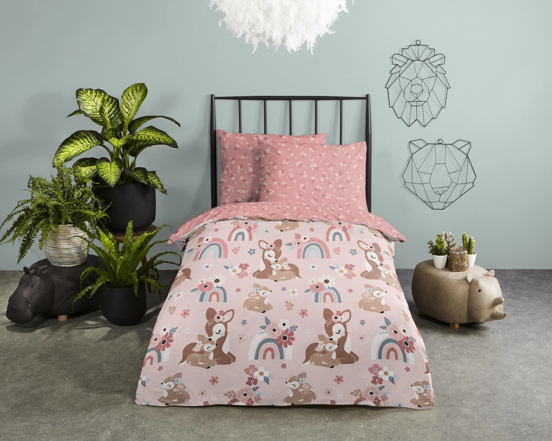 Good Morning Babybettwäsche Bibi blossom Rosa 120x150 Renforcé