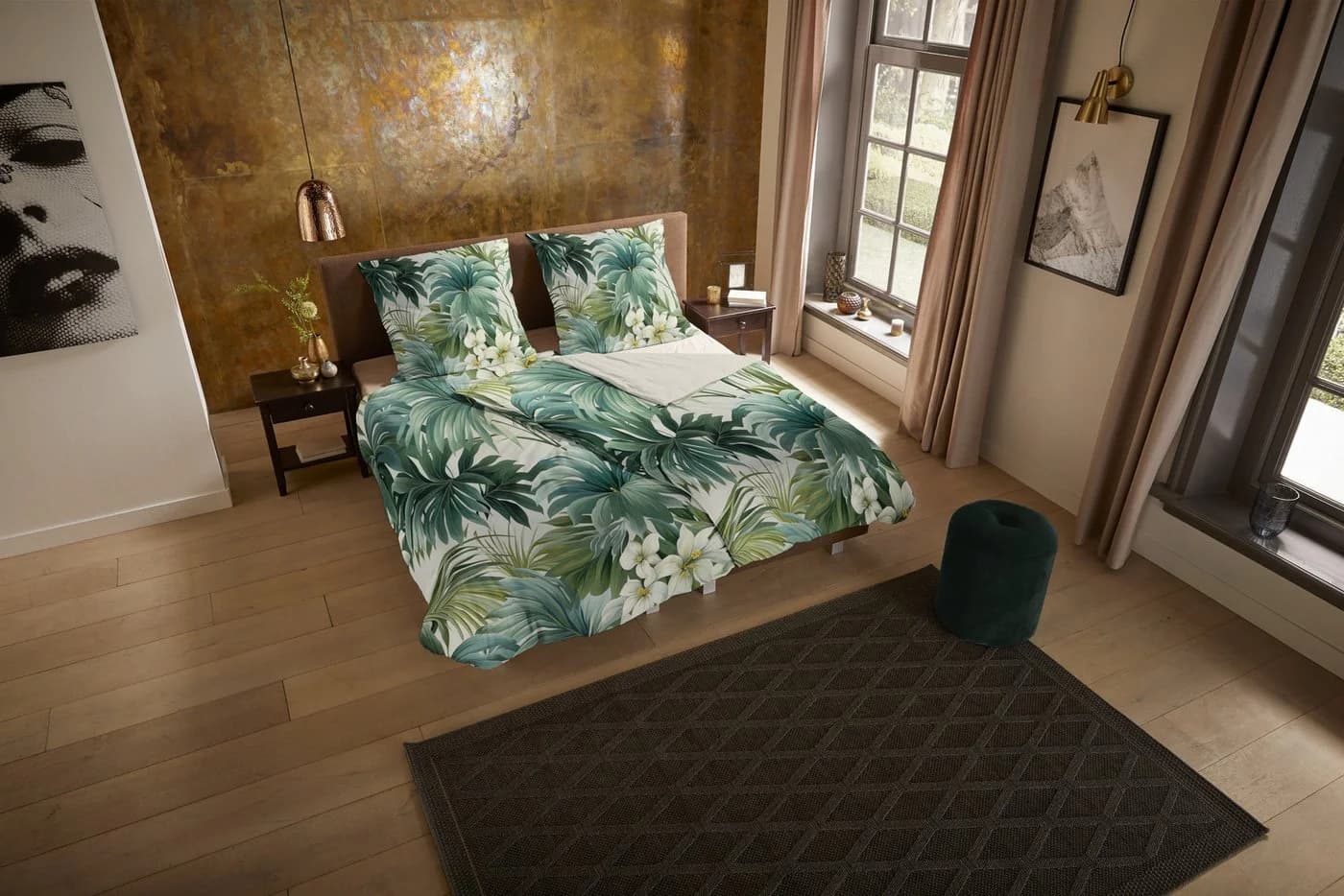 PURE luxury collection Wendebettwäsche Virna Grün Microfaser